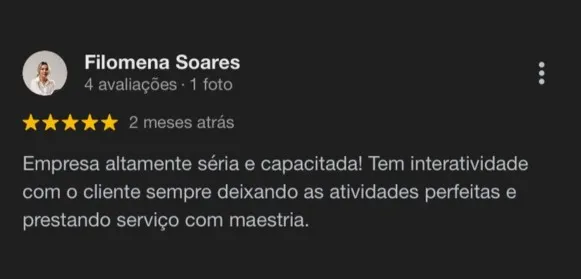 Filomena, Depoimentos de clientes satisfeitos com os sites profissionais desenvolvidos pela Maivan Digital